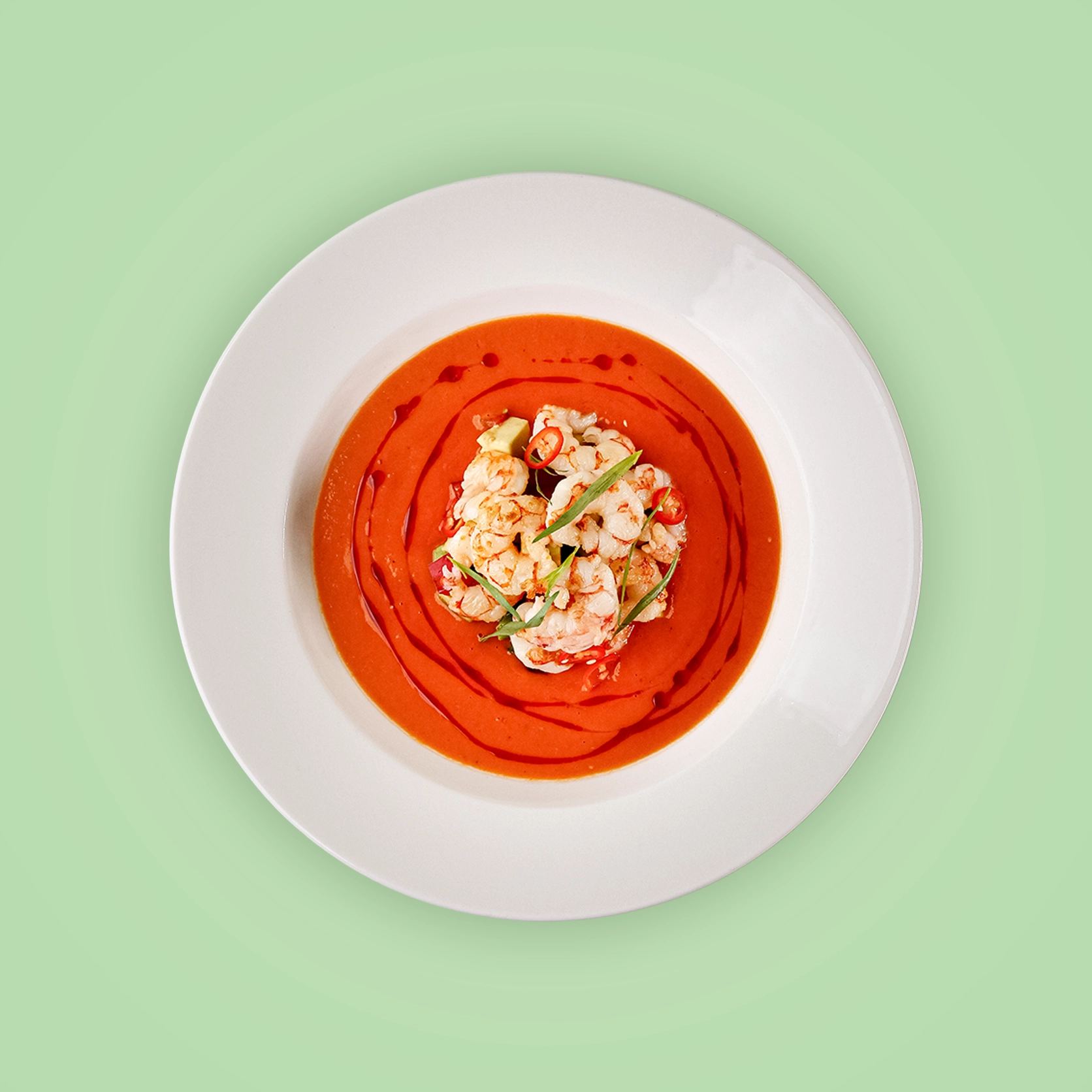 GAZPACHO CON GAMBAS