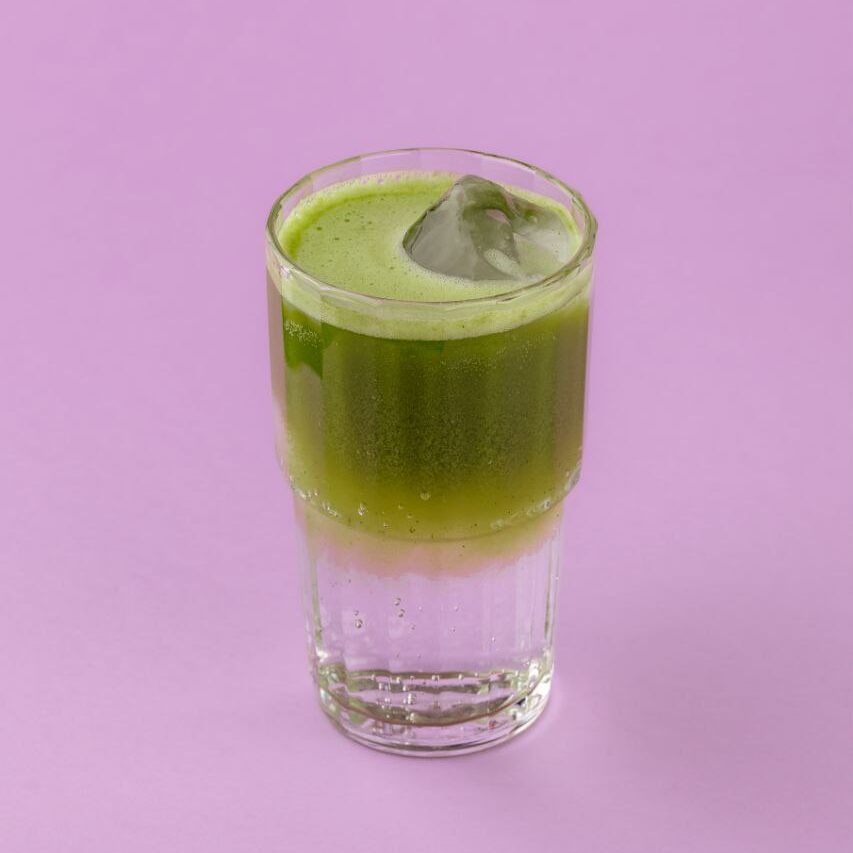 Matcha with coconut water